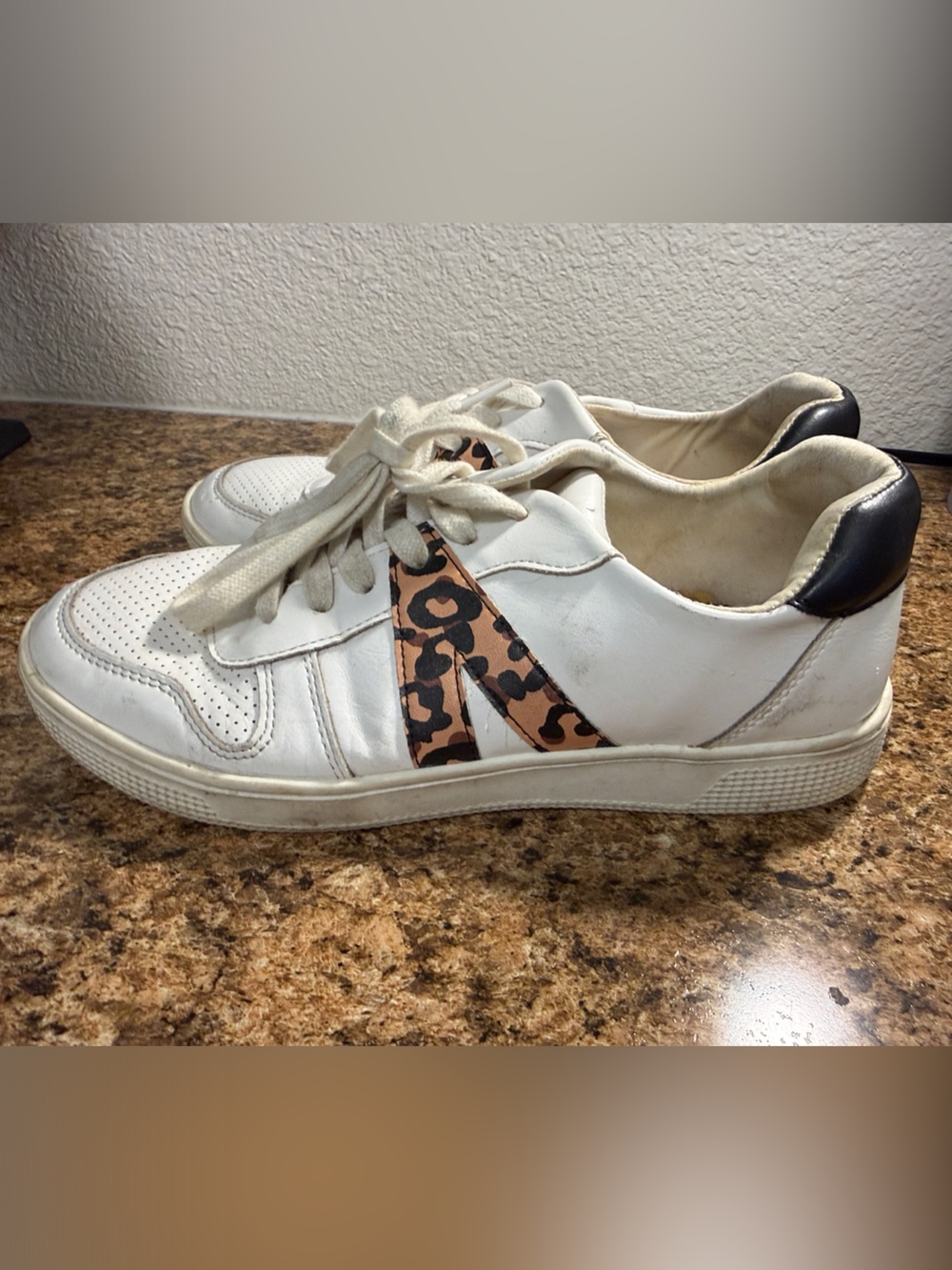 MIA Girls Sneaker with Leopard Accent